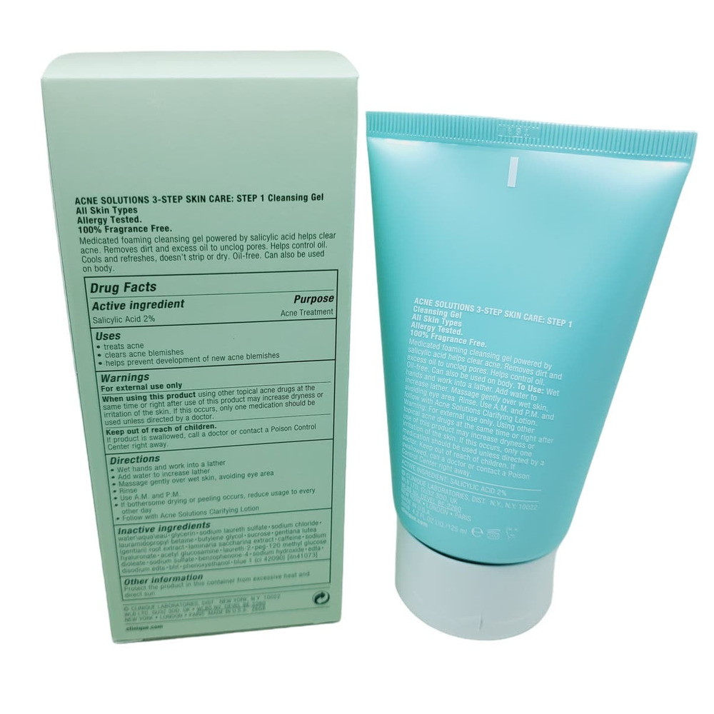 Clinique Acne Solutions Cleansing Gel 4.2 OZ - Picture 2 of 3